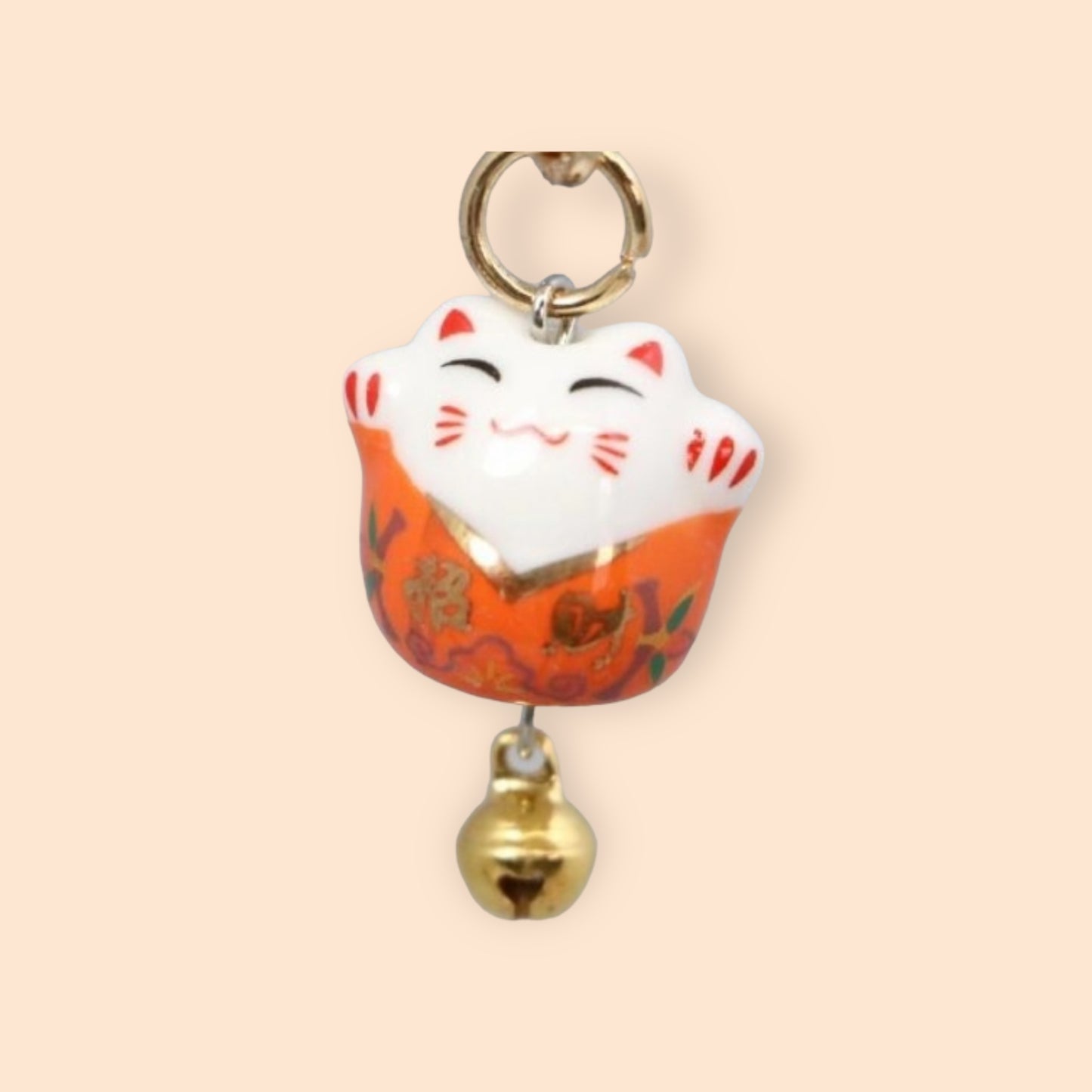 Colorful Manekineko Keychains: Bring Luck and Prosperity Everywhere You Go! Mameneko (Eyes closed)