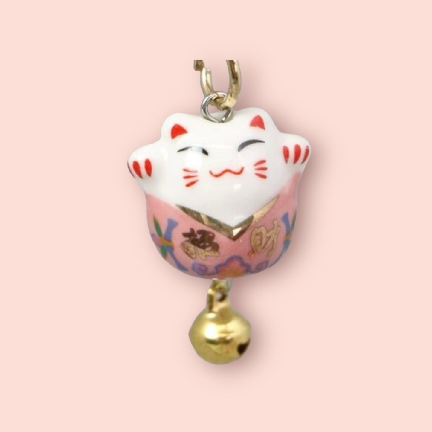 Colorful Manekineko Keychains: Bring Luck and Prosperity Everywhere You Go! Mameneko (Eyes closed)