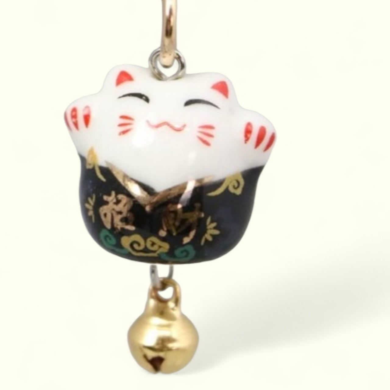 Colorful Manekineko Keychains: Bring Luck and Prosperity Everywhere You Go! Mameneko (Eyes closed)