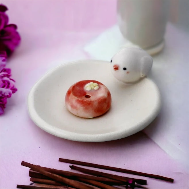 Blossoms and Birds: Exquisite Handmade Incense Holder