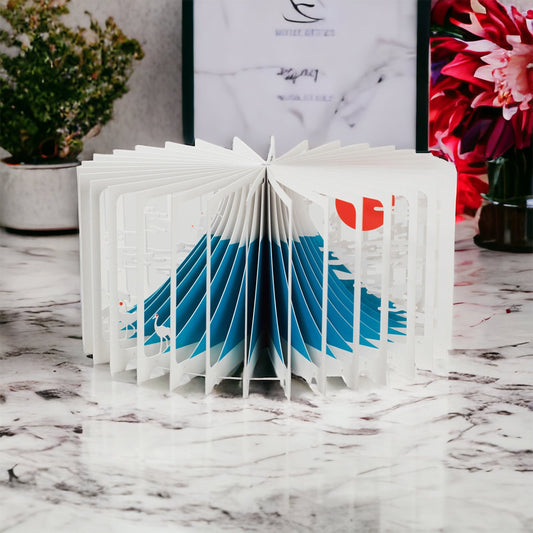 Wonder of Three-Dimensional Art: Mt. Fuji and Cranes 360° Diorama Book