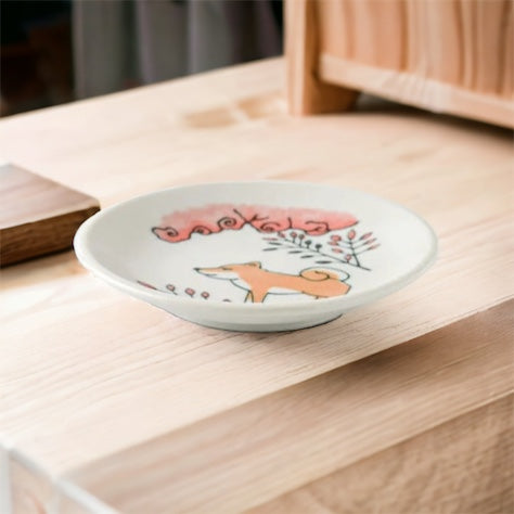 Bush Clover & Shiba inu Dog Bean Plate