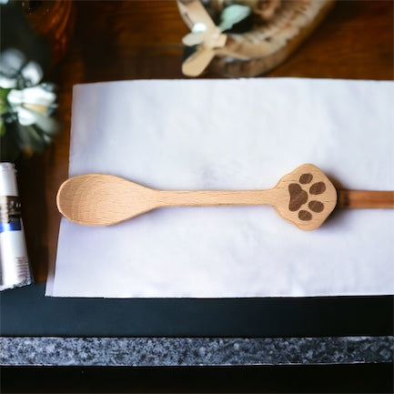 Purr-fect Paws Happy Wooden Spoon" 🐾✨