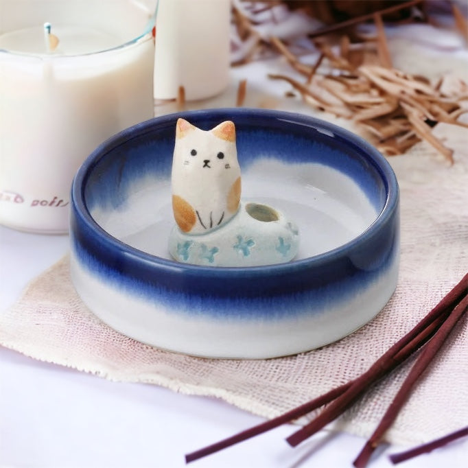 Mini Vase & Incense Stand (Cat)