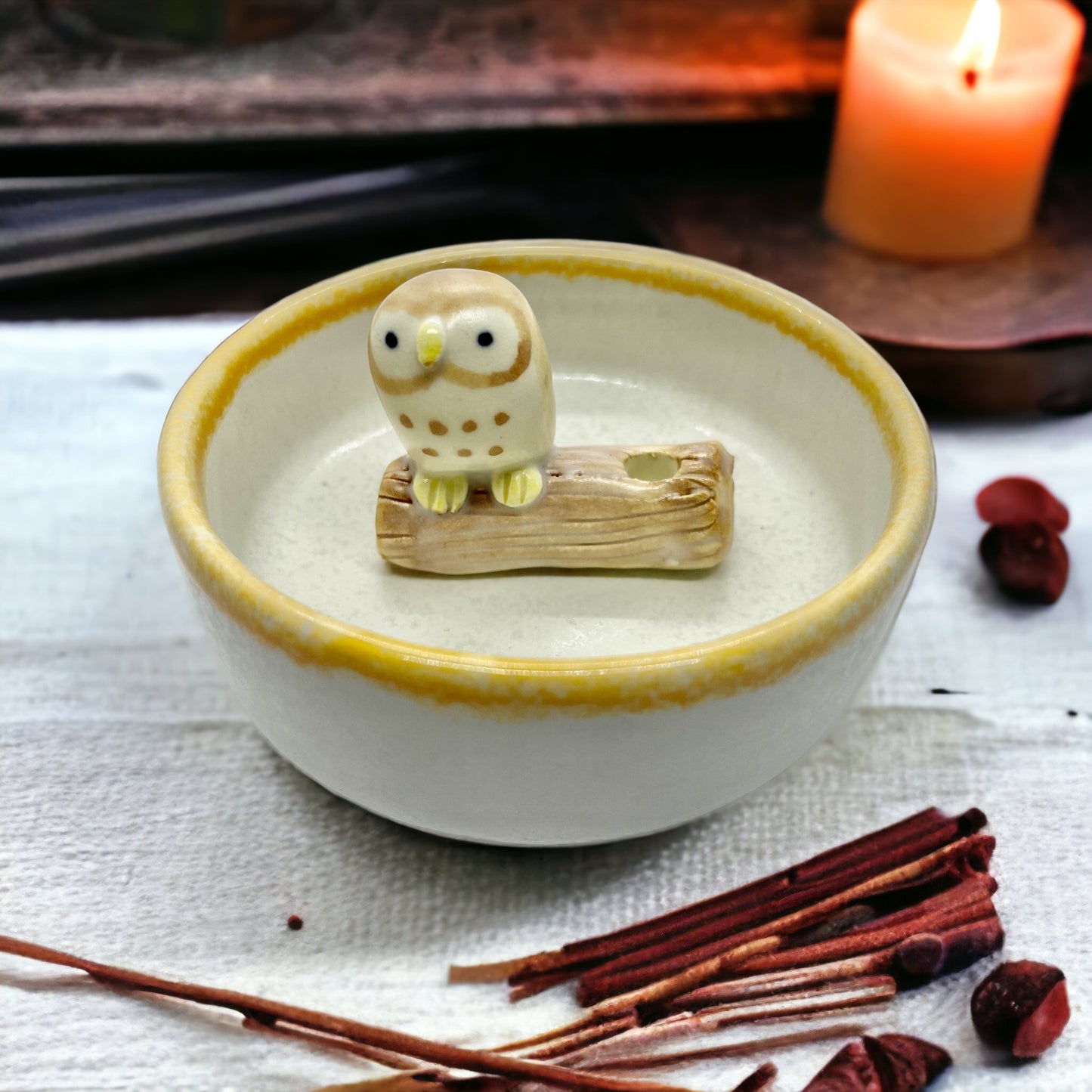 Mini Vase & Incense Stand (Owl)