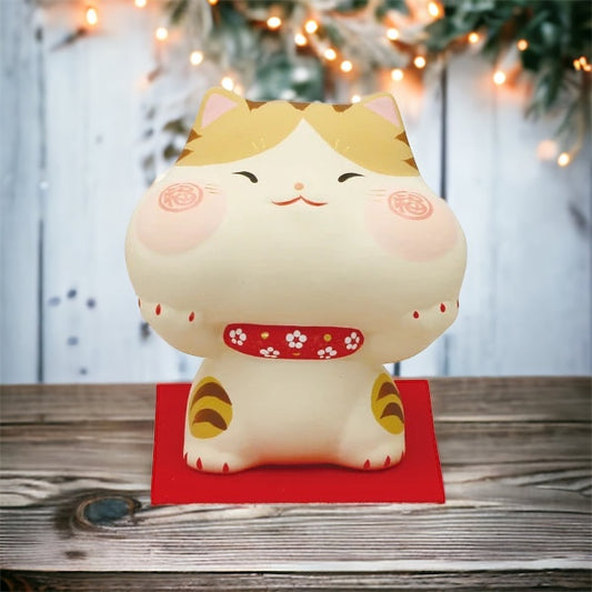 Handcrafted Japanese Lucky Cat Fuku Tiger