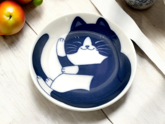 Napping Cat Little Plate (Hachiware) 10cm