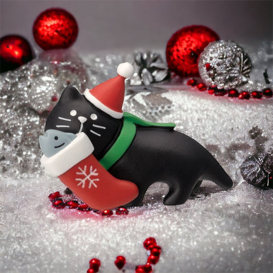 🎄✨ "Sock-Snatching Whimsical Cat Christmas: Miniature Festive Felines" ✨🎄