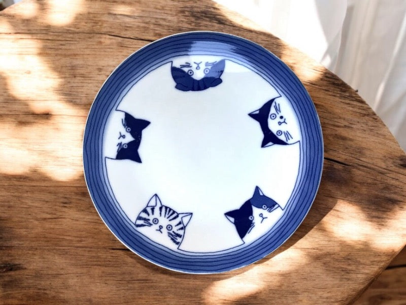 16.5 x 2.5 cm🌸Shichita 🐱All members present!💕Cat Plate✨🍽️