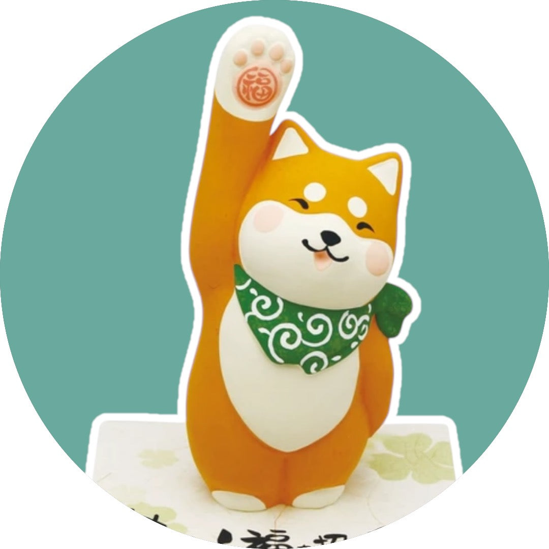 🐶✨Yes! Lucky Shiba Inu Figurine: Bring Fortune & Joy Into Your Home! 🍀🏠Brown