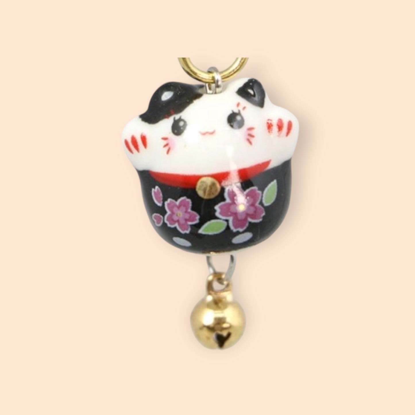 Colorful Manekineko Keychains: Bring Luck and Prosperity Everywhere You Go! Mameneko (Eyes open)