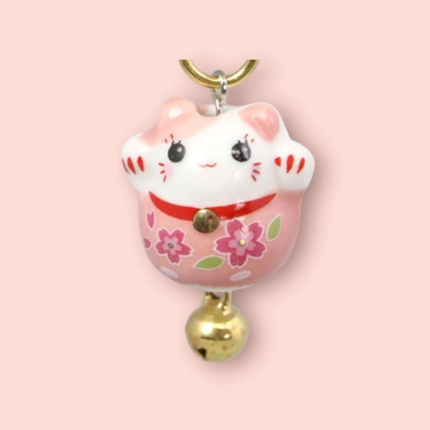 Colorful Manekineko Keychains: Bring Luck and Prosperity Everywhere You Go! Mameneko (Eyes open)