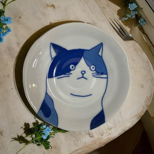 16cm🌟🐾 Shichita Cat Plate: Enlarge Your Love for Felines & Food!🐾🌟 Mike