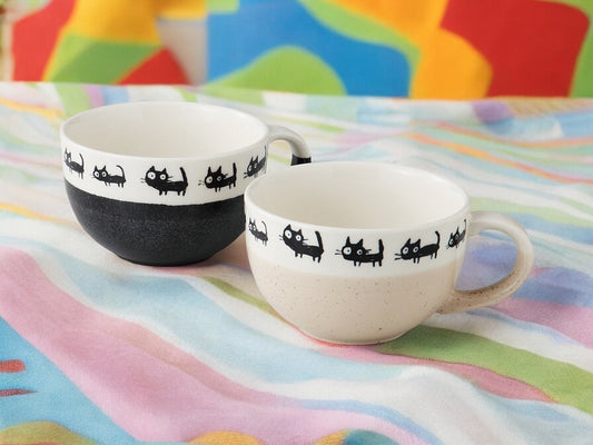 😺Purr-fect Sips: Adorable Black Cat Soup Cup 🐾Mug🍵