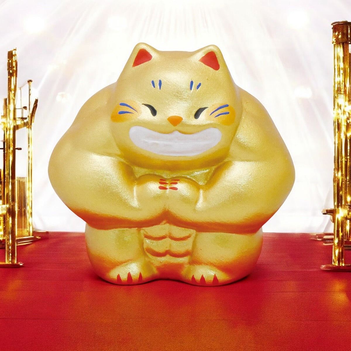 💪✨ Golden Macho Cat Ornament: A Unique Charm for Fitness Enthusiasts! 🐱 Most Muscular