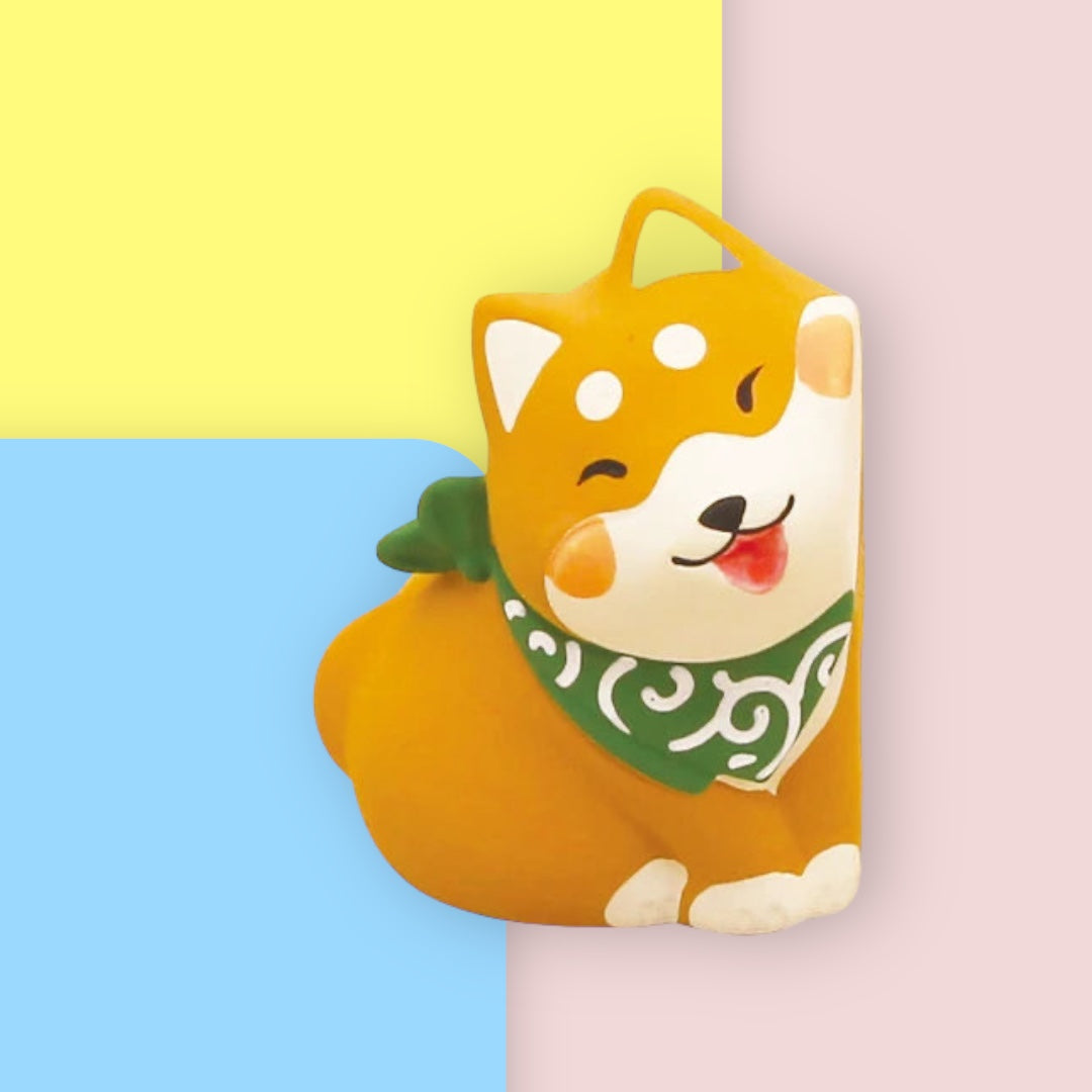 🌈💖 The Handcrafted Cheek Rubbing Shiba Inu Figure 🐾✨ Left Brown