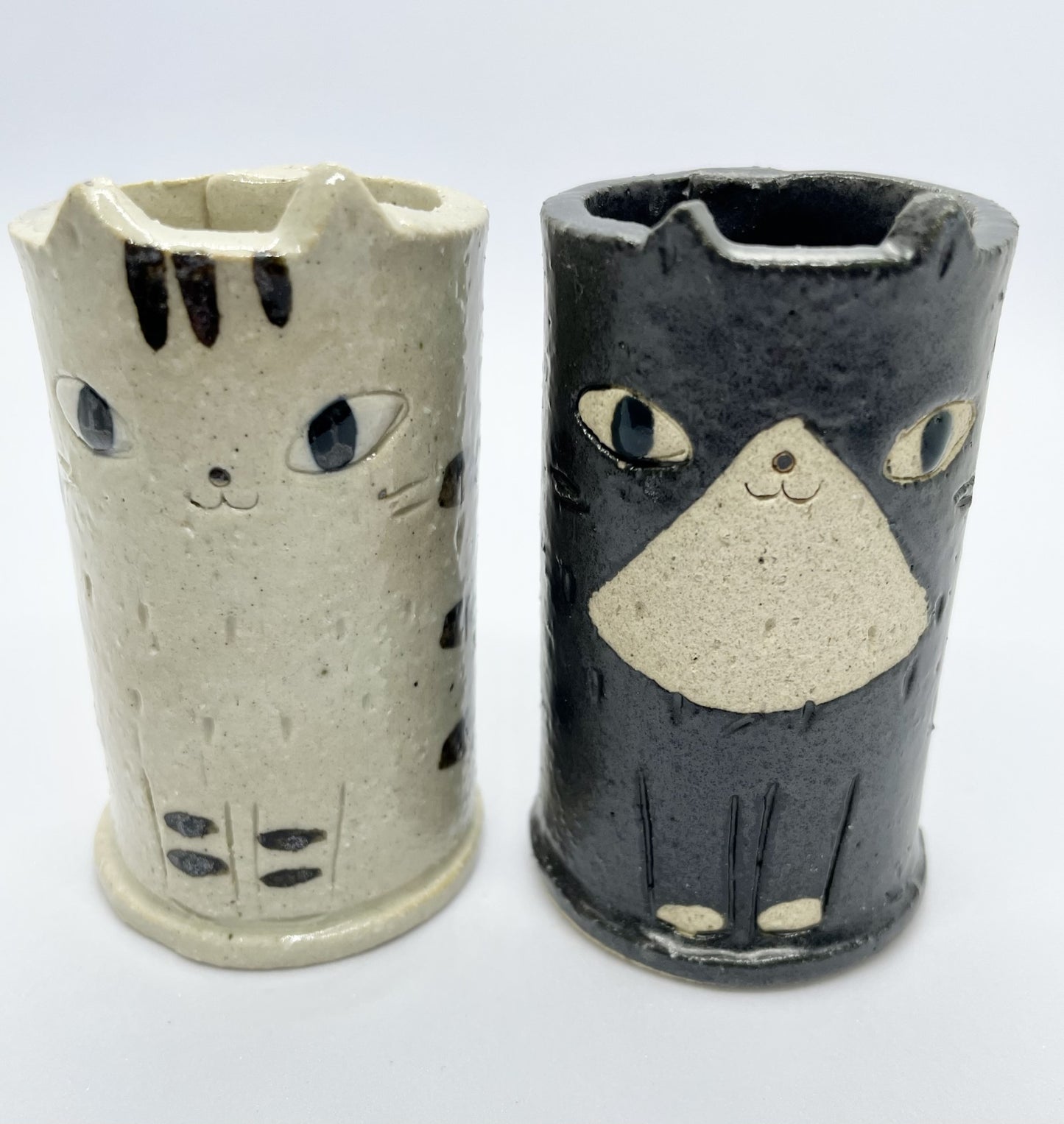 🐈‍⬛🌸 Handcrafted Japanese Black Cat Vase Large – A Blend of Art & Function 🇯🇵