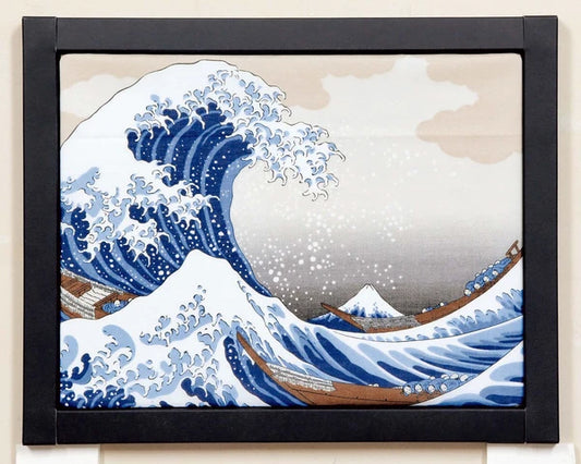 "Hokusai Wave" Poster-Style Art Handkerchief 🌊🎨🖼️✨