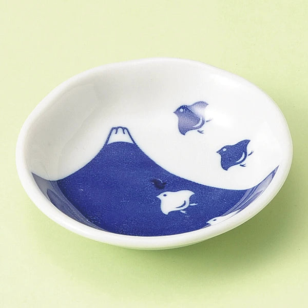 🗻🐦 Charming Mount Fuji and Plovers Plate 🍽️✨