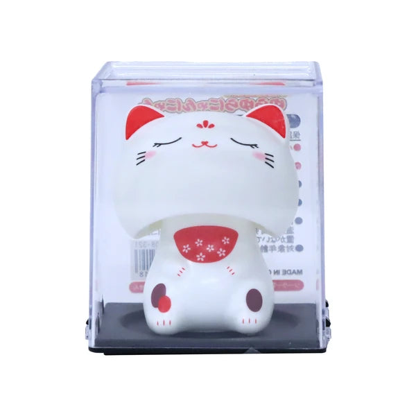 🌞Mini🐱 Solar-Powered Nodding Cat: A Whimsical Touch of Japanese Charm 🌈✨ (Eyes close)