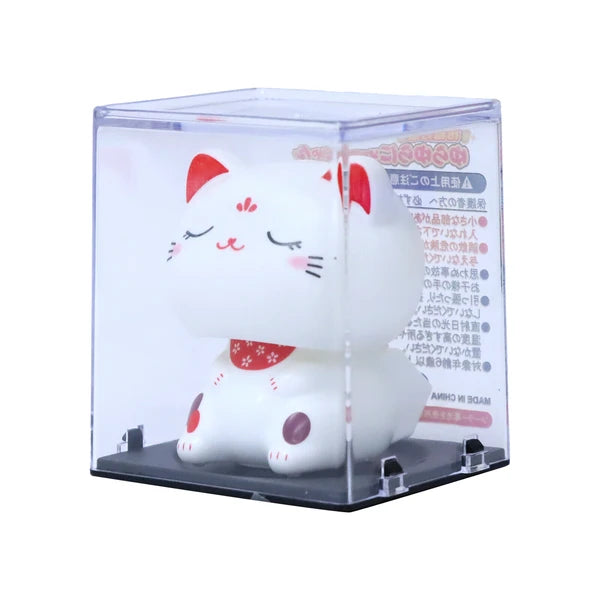 🌞Mini🐱 Solar-Powered Nodding Cat: A Whimsical Touch of Japanese Charm 🌈✨ (Eyes close)