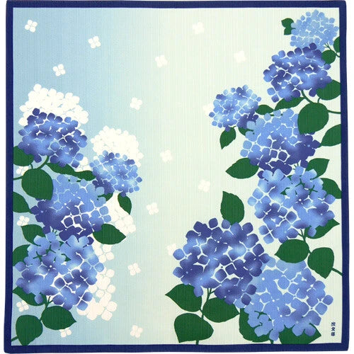 🌸✨ Transform Your Space: Exquisite Japanese Furoshiki/Poster 🖼️ "Hydrangea flower"