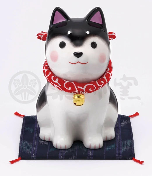 🐕🎐 Shiba Inu Ceramic Ornament – 14.5cm 🧸Black Large