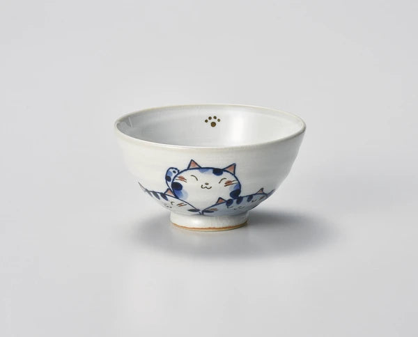 🍚Blue🐱 Cat Rice Bowl – Made in Japan Nekozukushi