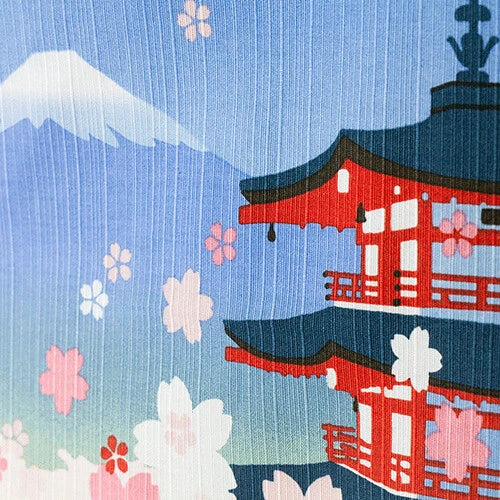 🌸✨ Transform Your Space: Exquisite Japanese Furoshiki/Poster 🖼️ "Cherry Blossoms Mt.Fuji"