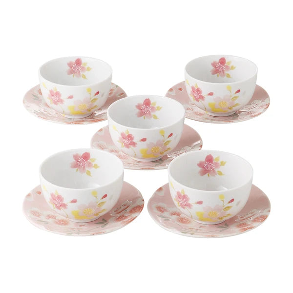 🌸🍵✨ Floral Teacup & Saucer Set – Made in Japan