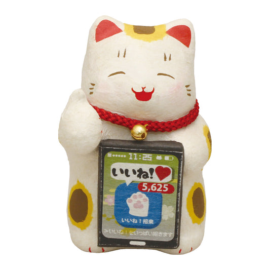 🐱Handcraft Washi Lucky Cat for Social Media Luck 🎁LIKE