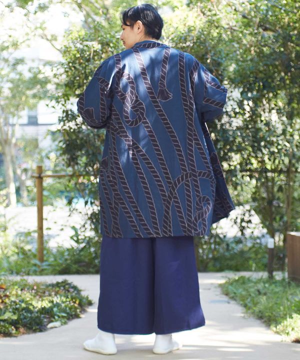 😎Breezy Indigo Haori 🌀lBK NAWA Haori 9321