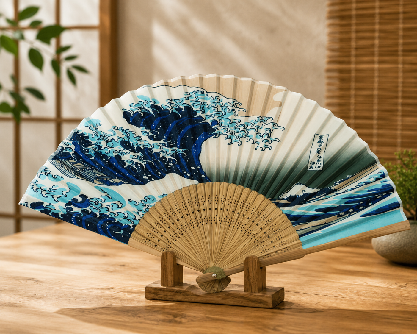 🌊🗻 The Great Wave Folding Fan 🗻🌊