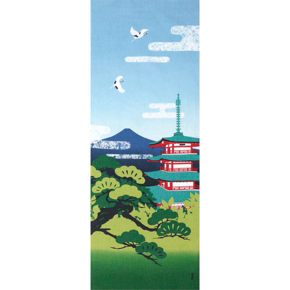 Tenugui Rising Sun 🏠 Essential 'Tenugui' for Every Home! Summer, Five-story Pagoda, Mt ...