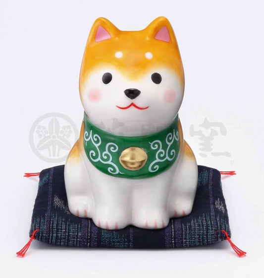 🐕🎐 Shiba Inu Ceramic Ornament – 7.5cm Brown Small