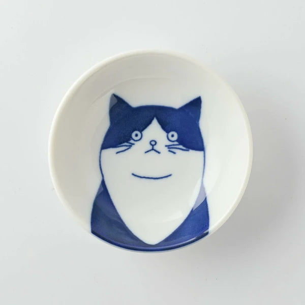 9cm🐾Beanpot✨Shichita's Whimsy: Enchanting Mino Ware Cat Dishes 🐾 Hachiware