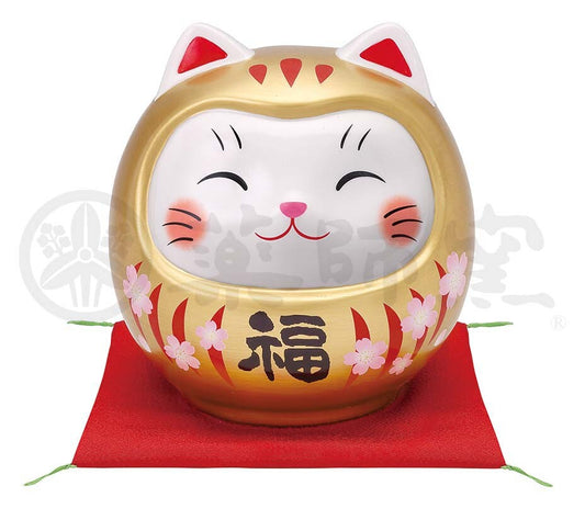 🐱🌟 Daruma Cat Coin Bank – A Touch of Fortune for Your Home! 💴🍒Large size Gold